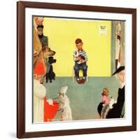 "At the Vets", March 29,1952-Norman Rockwell-Framed Giclee Print