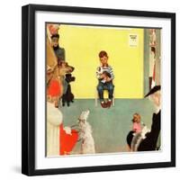 "At the Vets", March 29,1952-Norman Rockwell-Framed Giclee Print