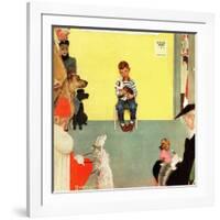 "At the Vets", March 29,1952-Norman Rockwell-Framed Giclee Print