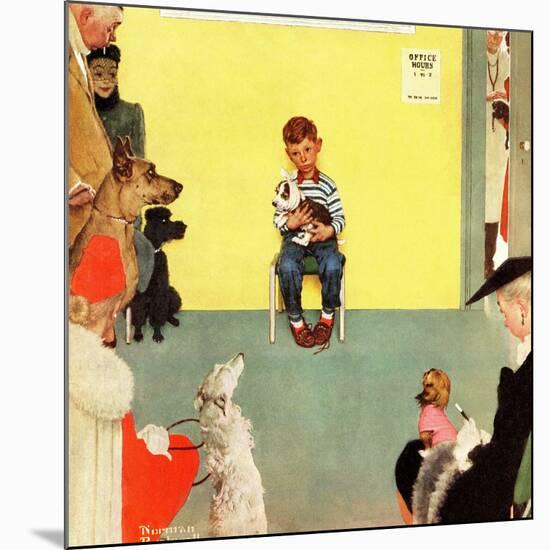 "At the Vets", March 29,1952-Norman Rockwell-Mounted Giclee Print