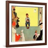 "At the Vets", March 29,1952-Norman Rockwell-Framed Giclee Print