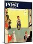 "At the Vets" Saturday Evening Post Cover, March 29,1952-Norman Rockwell-Mounted Premium Giclee Print