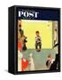 "At the Vets" Saturday Evening Post Cover, March 29,1952-Norman Rockwell-Framed Stretched Canvas