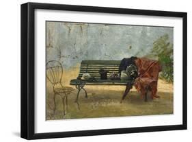 At the Villa-Filippo Palizzi-Framed Giclee Print