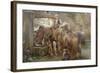 At the Village Pump-Charles James Adams-Framed Giclee Print