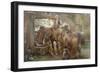 At the Village Pump-Charles James Adams-Framed Giclee Print