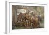 At the Village Pump-Charles James Adams-Framed Giclee Print