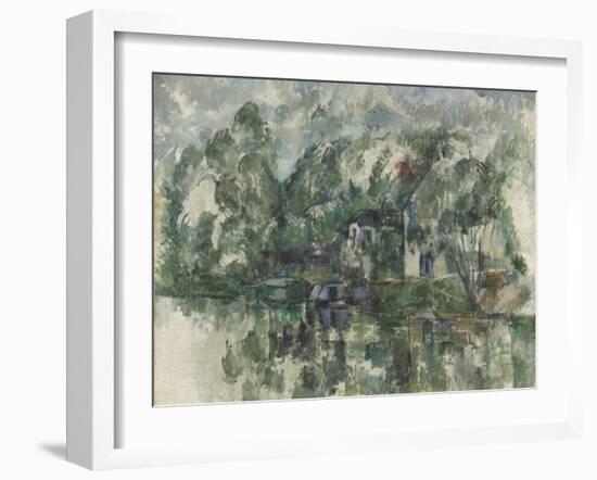 At the Water's Edge, C. 1890-Paul Cézanne-Framed Giclee Print