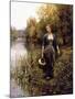 At the Water's Edge-Daniel Ridgway Knight-Mounted Giclee Print