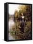 At the Water's Edge-Daniel Ridgway Knight-Framed Stretched Canvas