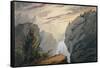 At the Waterfall, c.1850-David Claypoole Johnston-Framed Stretched Canvas