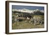 At the Watering Place (Cows in the Yoke), 1888-Giovanni Segantini-Framed Premium Giclee Print