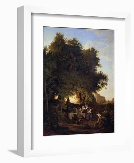 At the Well, 19th Century-Ludwig Richter-Framed Giclee Print