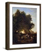 At the Well, 19th Century-Ludwig Richter-Framed Giclee Print