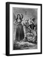 At the Well, Hiram, from 'La Syrie D'Aujourd'Hui. Voyages Dans La Phenicie, Le Liban Et La Judee.…-null-Framed Premium Giclee Print