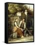 At the Well-Johann Georg Meyer von Bremen-Framed Stretched Canvas