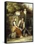 At the Well-Johann Georg Meyer von Bremen-Framed Stretched Canvas