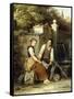At the Well-Johann Georg Meyer von Bremen-Framed Stretched Canvas