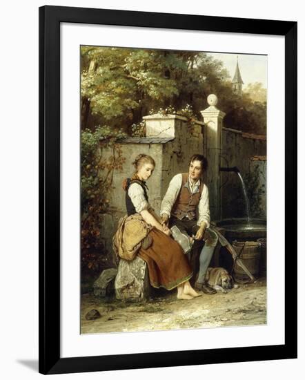 At the Well-Johann Georg Meyer von Bremen-Framed Giclee Print