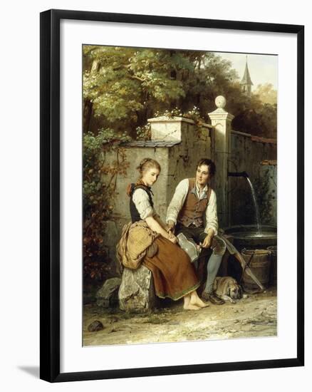 At the Well-Johann Georg Meyer von Bremen-Framed Giclee Print