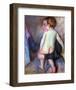 At the Window-Mary Cassatt-Framed Art Print