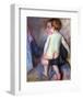 At the Window-Mary Cassatt-Framed Art Print