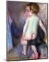 At the Window-Mary Cassatt-Mounted Art Print