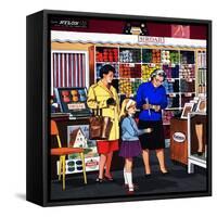 At the Wool Shop-null-Framed Stretched Canvas