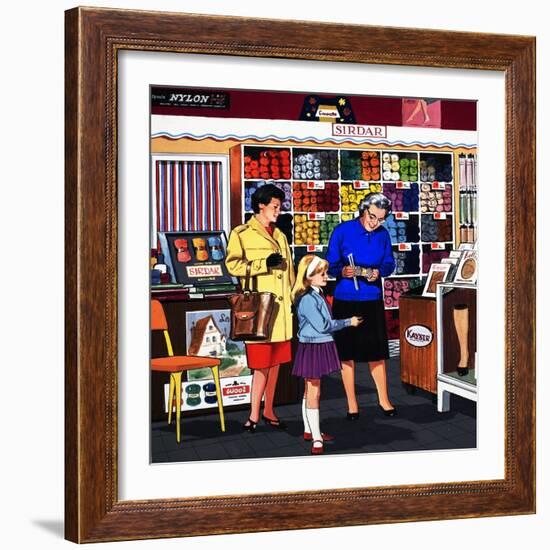 At the Wool Shop-null-Framed Giclee Print