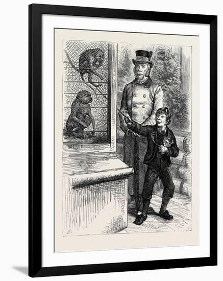 At the Zoological Society's Gardens in London: the Monkeys 1880-null-Framed Giclee Print