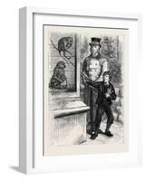 At the Zoological Society's Gardens in London: the Monkeys 1880-null-Framed Giclee Print