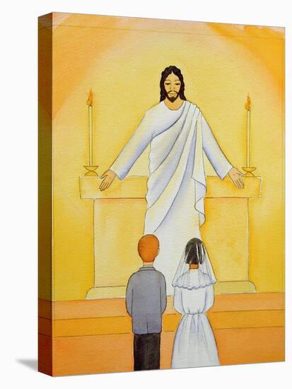 At their First Holy Communion Children Meet Jesus in the Holy Eucharist, 2006-Elizabeth Wang-Stretched Canvas