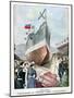 At Toulon, Launching the Russian Battleship Cesarevitch, 1901-null-Mounted Giclee Print