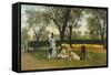 At Villa of Poggio Piano-Silvestro Lega-Framed Stretched Canvas