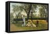 At Villa of Poggio Piano-Silvestro Lega-Framed Stretched Canvas