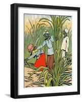 'At Work Among The Sugar-Canes', 1912-Charles Robinson-Framed Giclee Print