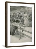 At Work in a Telephone Room-William Henry Margetson-Framed Giclee Print