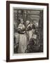 At Work in a Woollen Factory-Alfred Edward Emslie-Framed Giclee Print