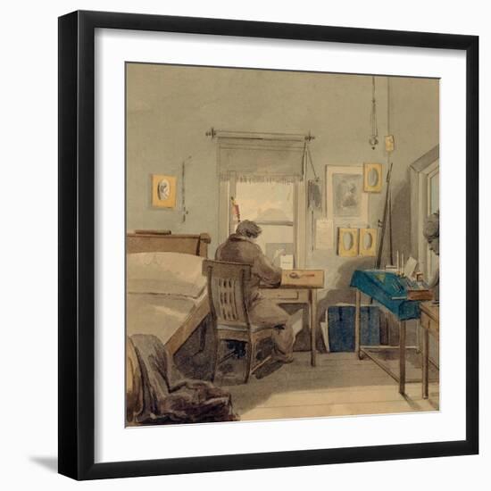 At Work. in the Pavel Nashchokin House, 1824-Pyotr Fyodorovich Sokolov-Framed Giclee Print