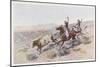 At Work on the Big Dry Montana-Charles Marion Russell-Mounted Art Print
