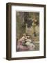 At Zennor Cornwall a Mermaid Takes a Passer-By by Surprise-J.r. Weguelin-Framed Photographic Print