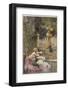 At Zennor Cornwall a Mermaid Takes a Passer-By by Surprise-J.r. Weguelin-Framed Photographic Print