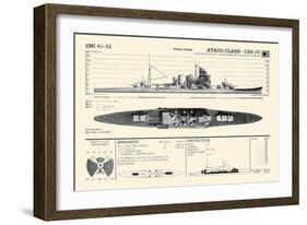 Atago Class-CA9-10-null-Framed Art Print