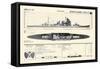 Atago Class-CA9-10-null-Framed Stretched Canvas