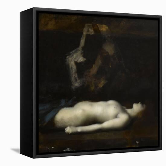 Atala-Jean Jacques Henner-Framed Stretched Canvas