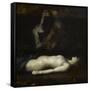 Atala-Jean Jacques Henner-Framed Stretched Canvas