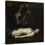 Atala-Jean Jacques Henner-Stretched Canvas