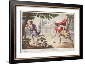 Atalanta and Hippomenes, Book X, Illustration from Ovid's Metamorphoses, Florence, 1832-Luigi Ademollo-Framed Giclee Print