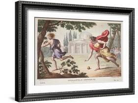 Atalanta and Hippomenes, Book X, Illustration from Ovid's Metamorphoses, Florence, 1832-Luigi Ademollo-Framed Giclee Print