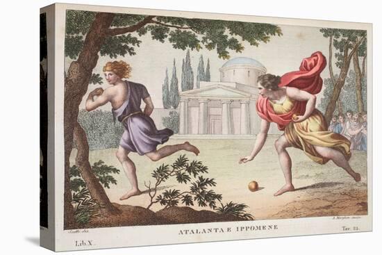 Atalanta and Hippomenes, Book X, Illustration from Ovid's Metamorphoses, Florence, 1832-Luigi Ademollo-Stretched Canvas